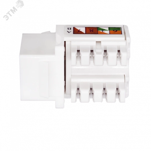 Keystone Jack 8P8C (RJ-45), UTP, Cat.5e. инструментальная заделка, белый