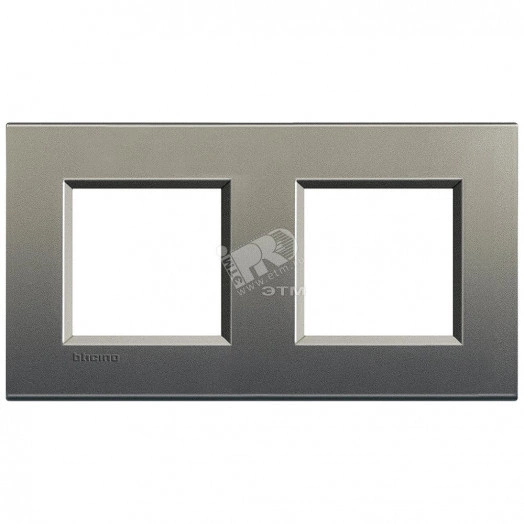 LivingLight Рамка прямоугольная 2 поста Серый шелк