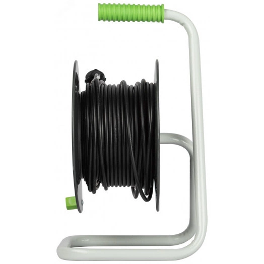 Удлинитель силовой на катушке пластик 4 розетки без заземления 30м ПВС 2x1мм2 GREEN LINE KAT-2x1-30m Greenline ЭРА