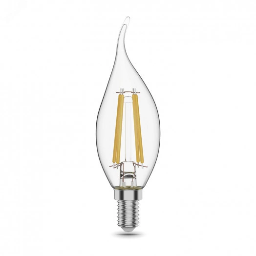 Лампа светодиодная филаментная LED 11 Вт 830 лм 4100К AC185-265В E14 свеча нейтральный  Black Filament Gauss