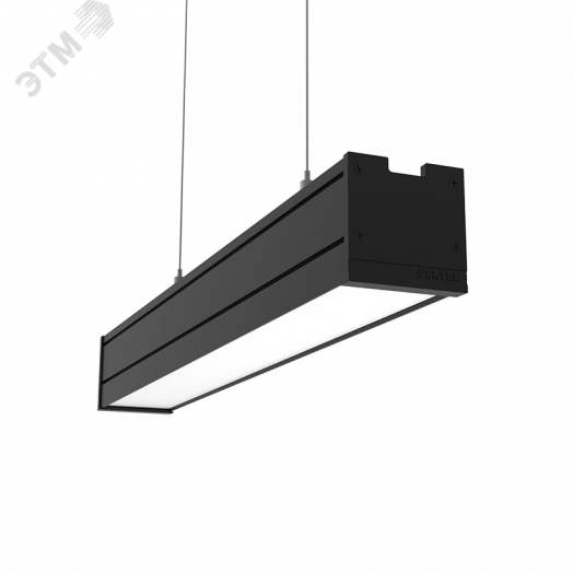 Светильник светодиодный Mercury Pro подвесной 8 Вт 4000 К 514х65х65 мм IP54 RAL9005 черный муар с рассеивателем опал подв. 2м DALI