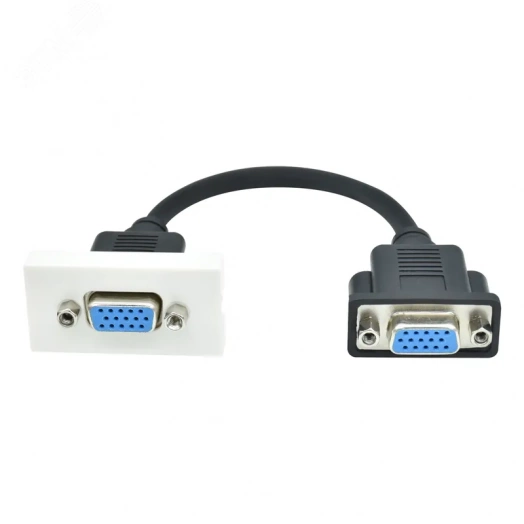 PRIMER РКМ-20-20-П Розетка мультимедийная VGA M/M (2 модуля) белая IEK