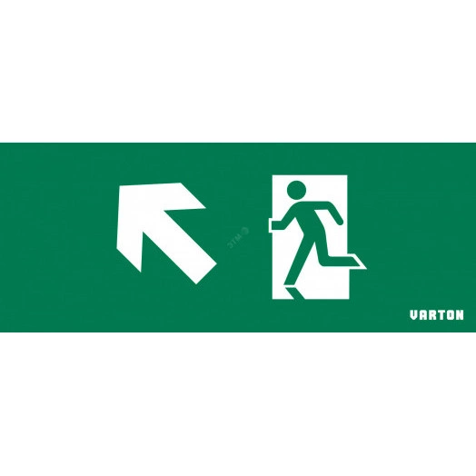 Пиктограмма СТРЕЛКА ВЛЕВО ВВЕРХ для аварийно-эвакуационного светильника ip20