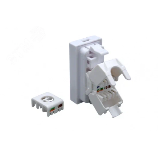 Модуль розетки 45х22.5 8P8C (RJ-45) cat.5e (DIY)