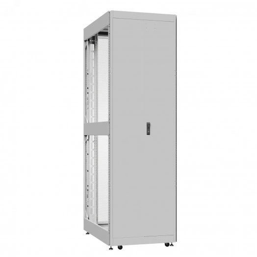 Шкаф серверный 52U 800х1000 передняя дверь: одностворчатая перфорированная IP20. задняя дверь: двустворчатая глухой металл IP51. боковые панели: без. цвет: серый RAL7035 