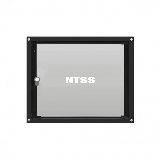 Шкаф настенный телекоммуникационный LIME 15U 550х450х770мм, 2 профиля 19, дверь стеклянная, боковые стенки несъемные, разобранный, черный RAL 9005