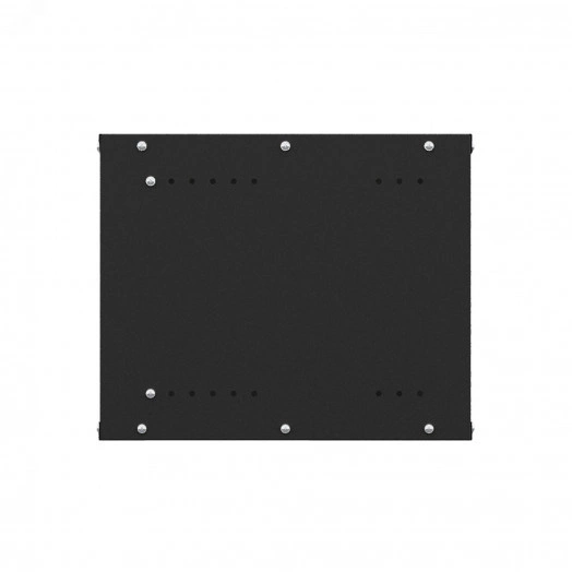 Шкаф настенный телекоммуникационный LIME 15U 550х450х770мм, 2 профиля 19, дверь стеклянная, боковые стенки несъемные, разобранный, черный RAL 9005