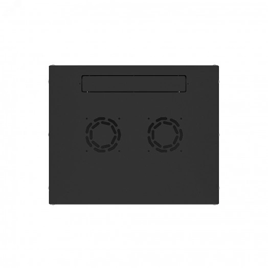 Шкаф настенный телекоммуникационный LIME 15U 550х450х770мм, 2 профиля 19, дверь стеклянная, боковые стенки несъемные, разобранный, черный RAL 9005