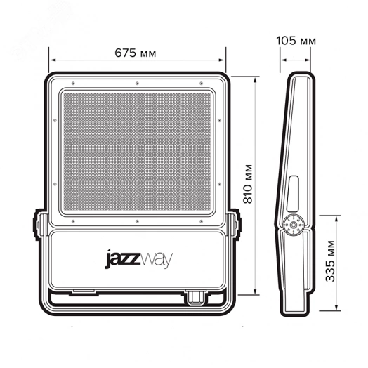 Прожектор светодиодный ДО-1000w 6500K 150000Лм IP65 60°