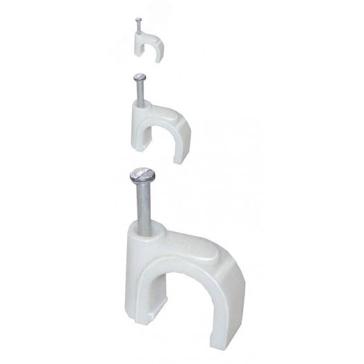 Скоба 12мм круглая пластиковая (20шт)