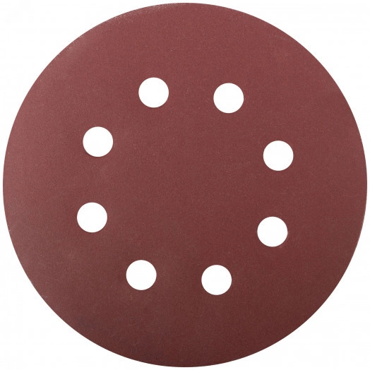 Круги шлифовальные с отверстиями (липучка), алюминий-оксидные, 125 мм, 5 шт Р 320