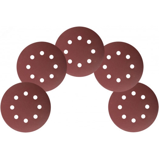 Круги шлифовальные с отверстиями (липучка), алюминий-оксидные, 125 мм, 5 шт Р 320