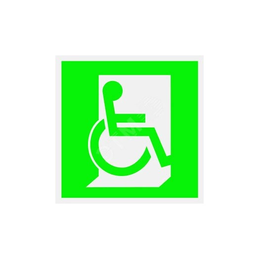 Знак безопасности BL-1515.E60-01''Выход для МГН здесь (левосторонний)''