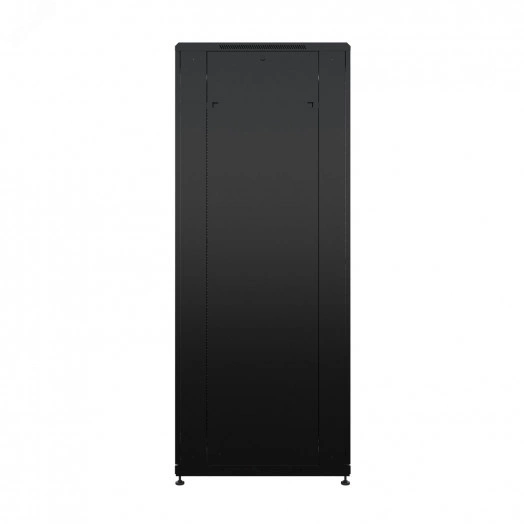 Шкаф напольный универсальный серверный R 42U 800х800мм, 4 профиля 19, двери перфорированная и перфорированная, боковые стенки съемные, регулируемые опоры, разобранный, черный RAL 9005