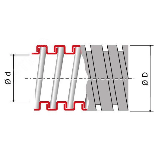 Металлорукав DN 10мм D внутренний 10.0мм D наружный 13.0 мм IP40 (50м).