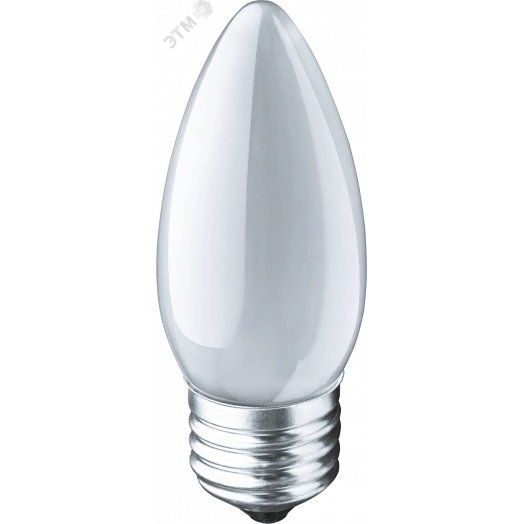Лампа накаливания декоративная ДС 40вт B35 230в Е27 матовая (свеча)