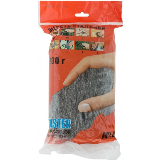 Стальная шерсть абразивная №4, 200 гр.