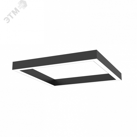 Светильник светодиодный ДСО-40Вт 3000К X-Line квадрат рассеиватель опал, черный