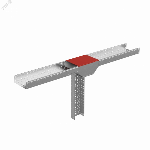 Крышка на верт. Т-ответвитель переходник 600-100 мм с разворотом трассы на 90 гр. ПЛЮС (нижняя часть меньше исходной) HD