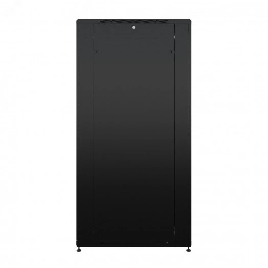 Шкаф напольный универсальный серверный R 42U 600х1000мм, 4 профиля 19, двери перфорированная и перфорированная, боковые стенки съемные, регулируемые опоры, разобранный, черный RAL 9005
