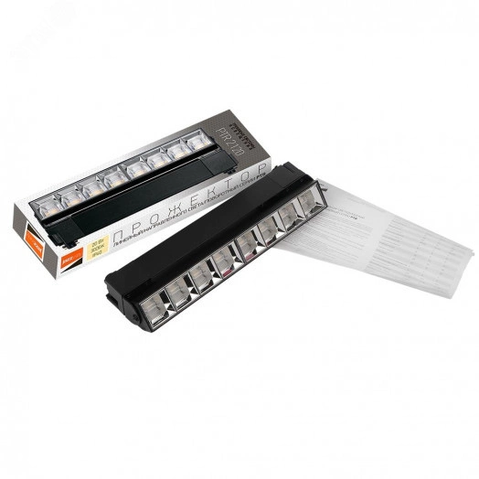 Светильник светодиодный трековый на шинопровод    ДПО-20Вт 3000К 1540Лм 60° черный 270мм IP40       Jazzway