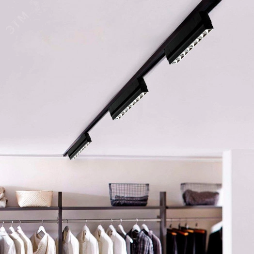 Светильник светодиодный трековый на шинопровод    ДПО-20Вт 3000К 1540Лм 60° черный 270мм IP40       Jazzway