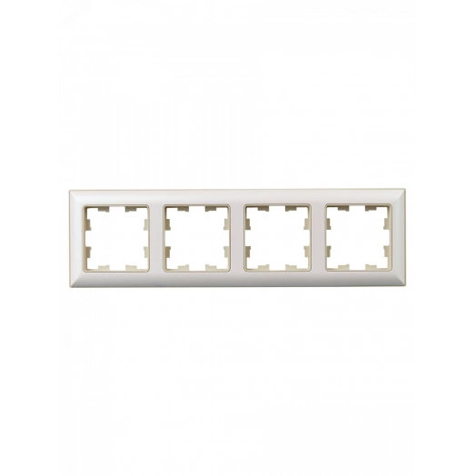 BRITE Рамка 4 поста РУ-4-Бр бежевый/жемчуг IEK