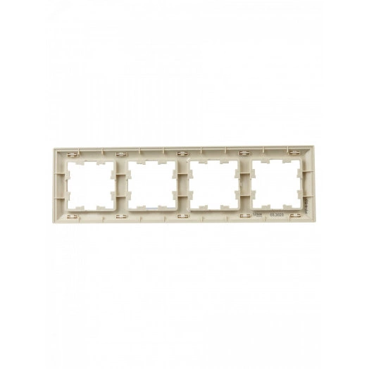 BRITE Рамка 4 поста РУ-4-Бр бежевый/жемчуг IEK