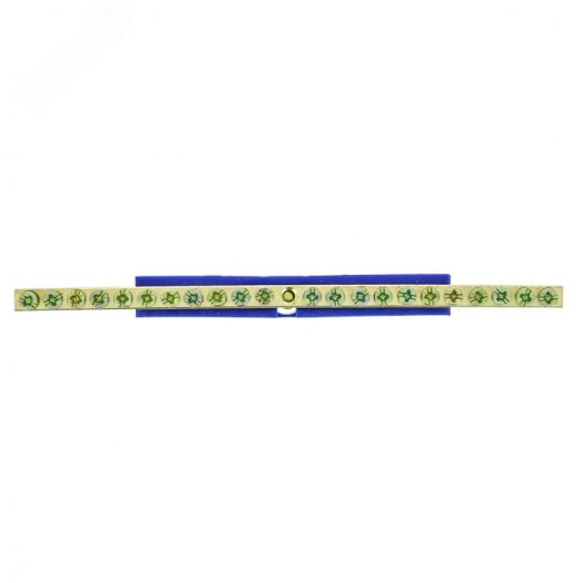 Шина нулевая N 63.22 изолятор на DIN-рейку (латунь)