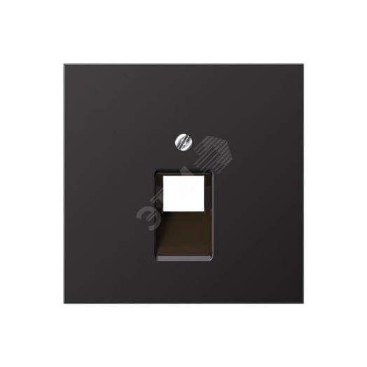 Накладка для 1-ой телефонной/компютерной розетки  IAE/UAE (1 x 8-пол.)   Серия LS990  Материал- металл  Цвет- алюминий дарк