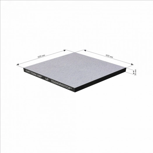 Панель из сульфата кальция 36/600/600 низ-стальной лист/верх-антистатический ПВХ/цвет 13