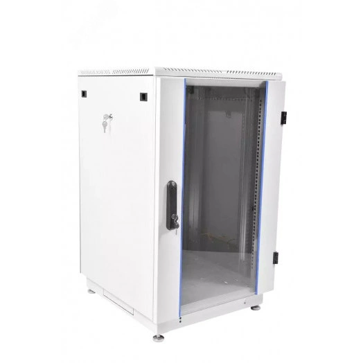 Шкаф телекоммуникационный напольный 27U (600х800) дверь стекло