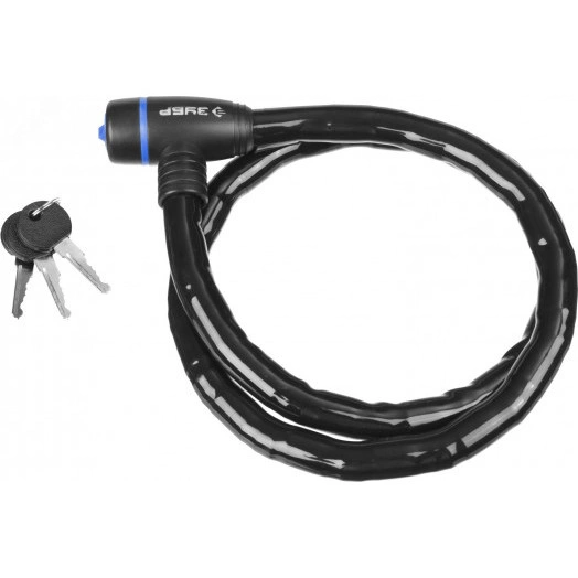 Замок ''Профессионал'', тросовый, усиленный, 3 ключа в комплекте, длина троса 1000мм, d 18мм