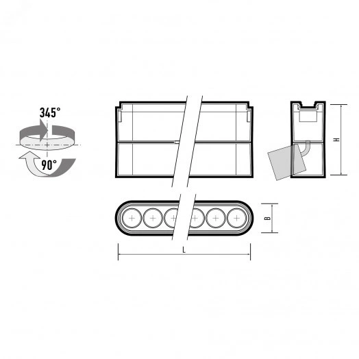 Светильник трековый светодиодный низковольтный ДПО16 1312R 12W 4000K spot 36° черный IP20 Jazzway