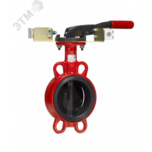 Дисковый Поворотный Затвор ГРАНВЭЛ с ручкой, DN100, PN16, с 2-мя концев. выключ KB NEW, IP65, ЗПВС-100x1,6 - FL (w)-3-100-MN-E