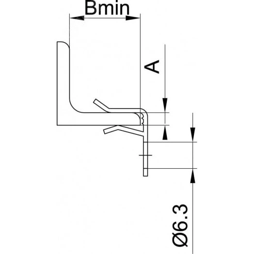 Крепеж для троса к балке 4-10 мм горизонтальный   монтаж