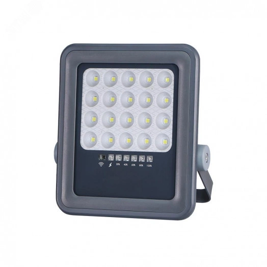 Прожектор светодиодный LED ДО-50Вт 6500К серый 800 Лм IP65 с солнечной панелью  JazzWay