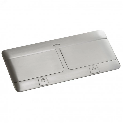 Выдвижной блок неукомплектованный 2х4 модуля с комплектом для монтажа цвет нержавеющая сталь