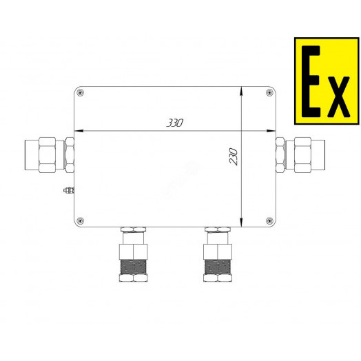 Коробка коммутационная взрывозащищенная для греющего кабеля КВМК ГК 302