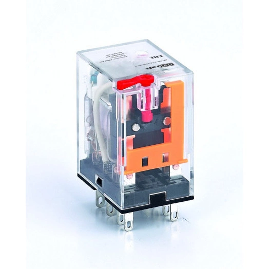 Промежуточное реле 2 конт. с LED инд. и TEST функ. 5А 12В AC ПР-102