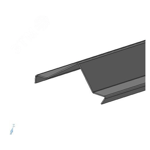 Крышка лотка замкового снегозащитная КЛЗ-СЗ 200х1,2х3000 УХЛ1, горячее цинкование(толщина покрытия 40 -120 мкм) S1,2