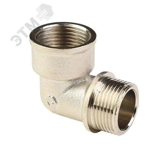 Угольник НВ 1/2' с упором, никелированный