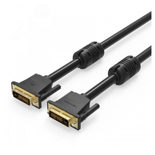 Кабель DVI-D Dual link 25M на 25M, с ферритовым фильтром, 2 м.