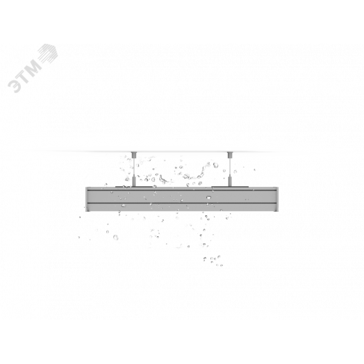 Светильник светодиодный Mercury Pro накладной 73 Вт 4000 К 1507х65х65 мм IP54 RAL9005 черный муар с рассеивателем опал DALI