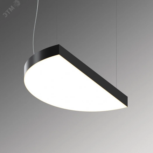 Светильник светодиодный RVE-LBX-TACO-1500-P (Полукруг 1500х750х120мм 97Вт Подвесной 4000К Белый)