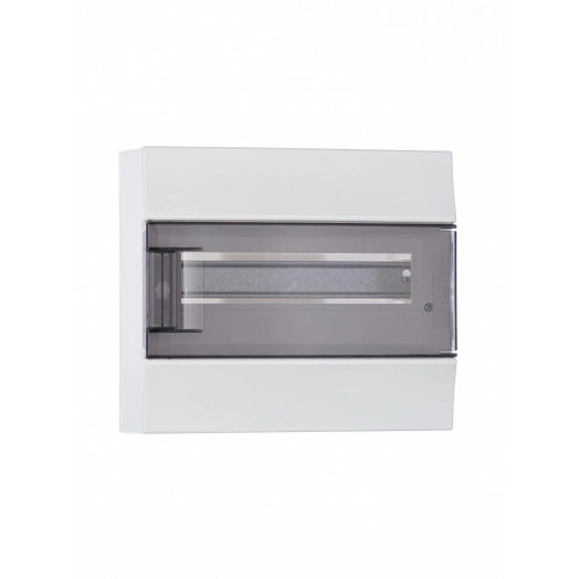 Щит распределительный навесной 12 модулей ЩРн-п-12 пластиковый Mistral41 серая прозрачная дверь с клеммами IP41 (41P12X12B)