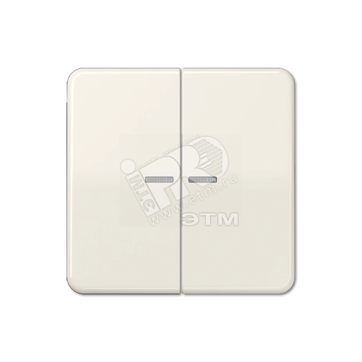 Клавиши ударопрочные для сдвоенногых выключателей с подсветкой  слоновая кость