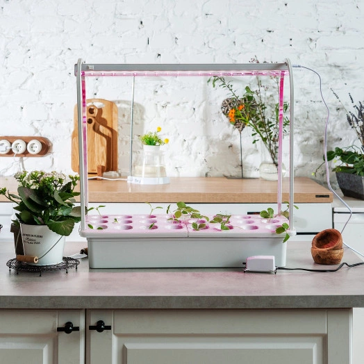 Набор для гидропоники ULT-P44D-10W/SPLE IP20 AQUA SIMPLE WHITE Минисад AQUA SIMPLE светильник для растений светодиодный с подставкой Спектр для фотосинтеза Белый TM