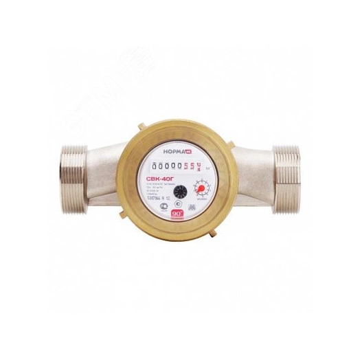 Счетчик горячей воды 1'1/2 со сгонами межповерочный интервал 6 лет 200 мм