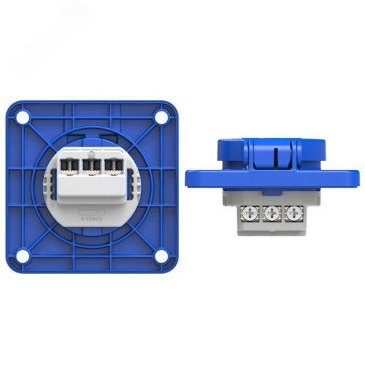 Розетка встраиваемая 16A/250V/2P+E/IP54, 75x75